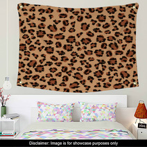 Seamless Background Of Leopard Fur Wall Art 93373523