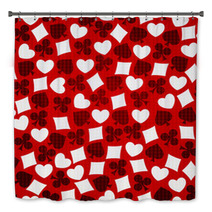 Seamless Background Playing Card Suits Bath Decor 62934227
