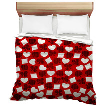 Seamless Background Playing Card Suits Bedding 62934227