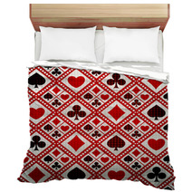 Seamless Background Playing Card Suits Bedding 62934590