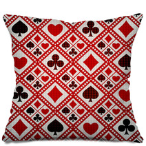 Seamless Background Playing Card Suits Pillows 62934590