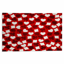 Seamless Background Playing Card Suits Rugs 62934227
