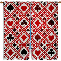 Seamless Background Playing Card Suits Window Curtains 62934590