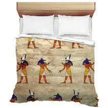 Seamless Background With Egyptian Gods Images Bedding 59468130