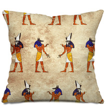 Seamless Background With Egyptian Gods Images Pillows 59468130