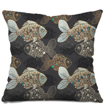 Seamless Background With Fish Pillows 53281526