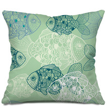 Seamless Background With Fish Pillows 53281551