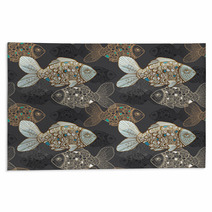 Seamless Background With Fish Rugs 53281526