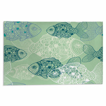 Seamless Background With Fish Rugs 53281551