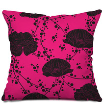 Seamless Background With Flowers Pillows 69780109