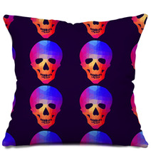Seamless Background With Geometric Skull Pillows 69565151