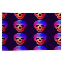 Seamless Background With Geometric Skull Rugs 69565151