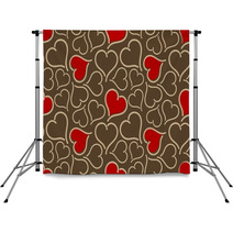 Seamless Background With Hearts Backdrops 132459815