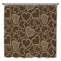 Seamless Background With Hearts Bath Decor 132459835