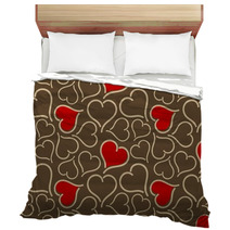 Seamless Background With Hearts Bedding 132459815