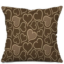 Seamless Background With Hearts Pillows 132459835