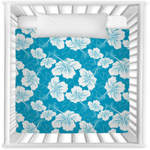 Seamless Background With Hibiscus Flower Hawaiian Patterns Nursery Decor 46928242