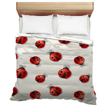 Seamless Background With Ladybugs. Vector Illustration. Bedding 65979114