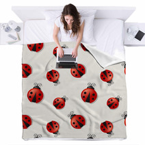 Seamless Background With Ladybugs. Vector Illustration. Blankets 65979114