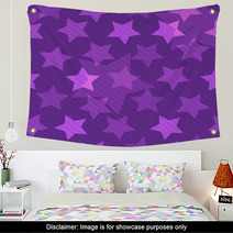 Seamless Background With Stars Wall Art 64888603