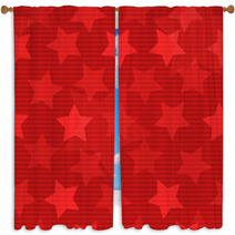 Seamless Background With Stars Window Curtains 65120612