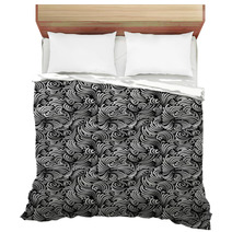 Seamless Black And White Background Bedding 63914475