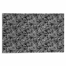Seamless Black And White Background Rugs 63914475