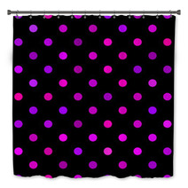 Seamless Black Dotted Pattern Bath Decor 61563346