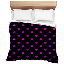 Seamless Black Dotted Pattern Bedding 61563346