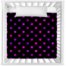 Seamless Black Dotted Pattern Nursery Decor 61563346