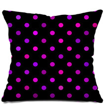 Seamless Black Dotted Pattern Pillows 61563346