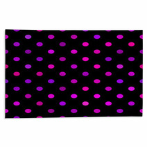 Seamless Black Dotted Pattern Rugs 61563346