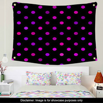 Seamless Black Dotted Pattern Wall Art 61563346