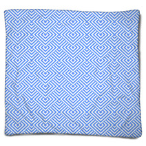 Seamless Blue Geometric Texture. Blankets 68147513