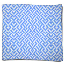 Seamless Blue Geometric Texture. Blankets 68147513