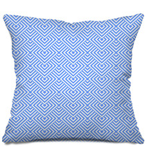 Seamless Blue Geometric Texture. Pillows 68147513