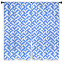 Seamless Blue Geometric Texture. Window Curtains 68147513