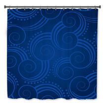 Seamless Blue Swirls Background Bath Decor 27977483