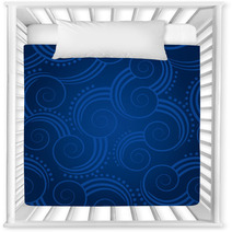 Seamless Blue Swirls Background Nursery Decor 27977483