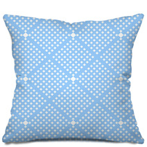 Seamless Checked Blue Pattern. Pillows 53827249