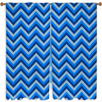 Seamless Chevron Pattern With Blue Lines Vector Illustration Background For Dress Manufacturing Wallpapers Prints Gift Wrap And Scrapbook Window Curtains 136983349