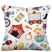 Seamless Circus Icon Pattern Pillows 51713998