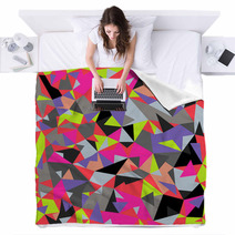 Seamless Colorful Abstract Retro Background Blankets 58434684