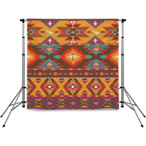 Seamless Colorful Aztec Pattern Backdrops 46963967