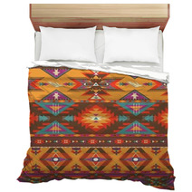 Seamless Colorful Aztec Pattern Bedding 46963967