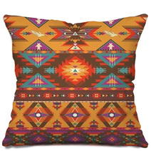 Seamless Colorful Aztec Pattern Pillows 46963967