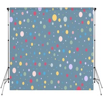 Seamless Colorful Polka Dot Pattern On White Vector Illustration Backdrops 287951382