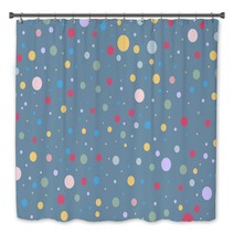 Seamless Colorful Polka Dot Pattern On White Vector Illustration Bath Decor 287951382