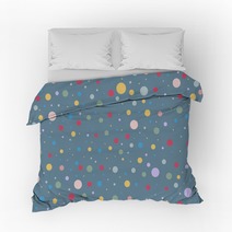 Seamless Colorful Polka Dot Pattern On White Vector Illustration Bedding 287951382