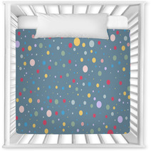 Seamless Colorful Polka Dot Pattern On White Vector Illustration Nursery Decor 287951382